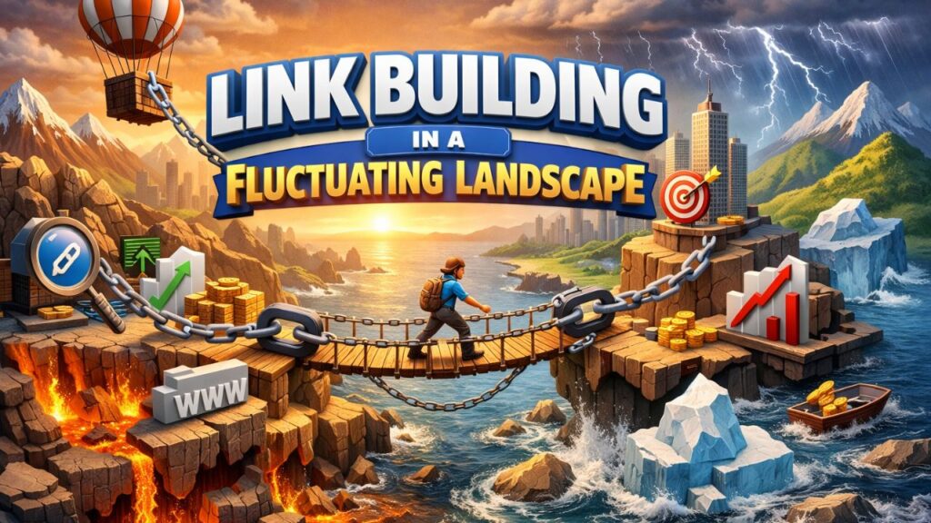Link Building in a Fluctuating Landscape