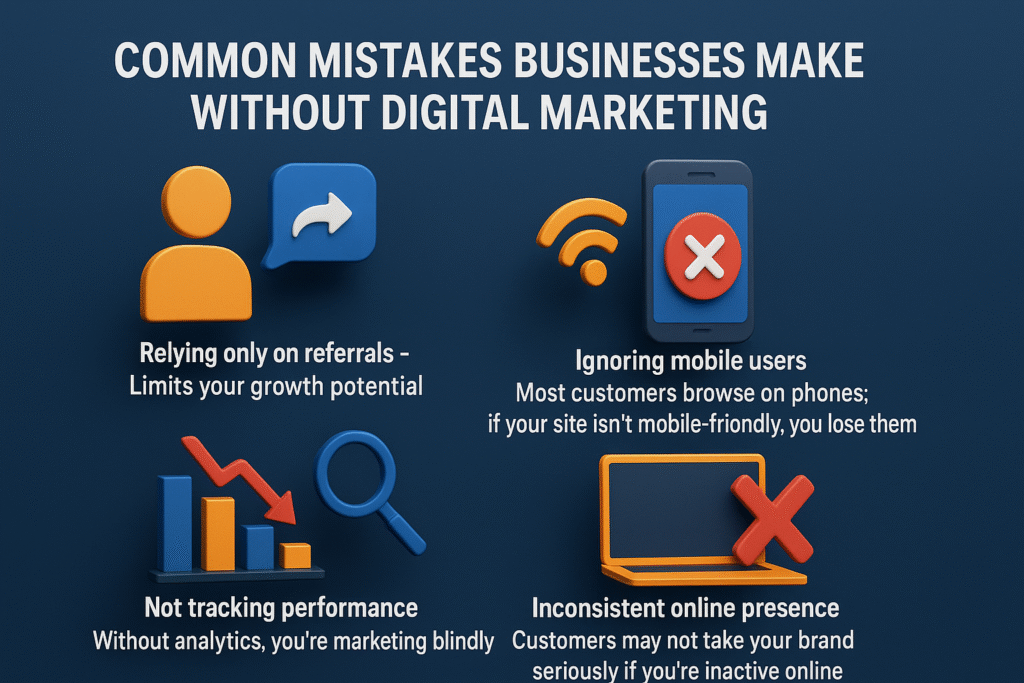 Common Mistakes Businesses Make Without Digital Marketing