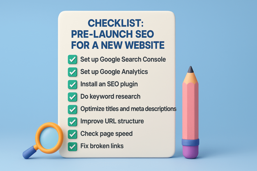 Checklist Pre-Launch SEO for a New Website