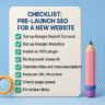 Checklist Pre-Launch SEO for a New Website