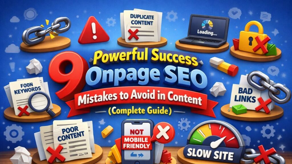 9 Powerful Success Onpage SEO Mistakes to Avoid in Content