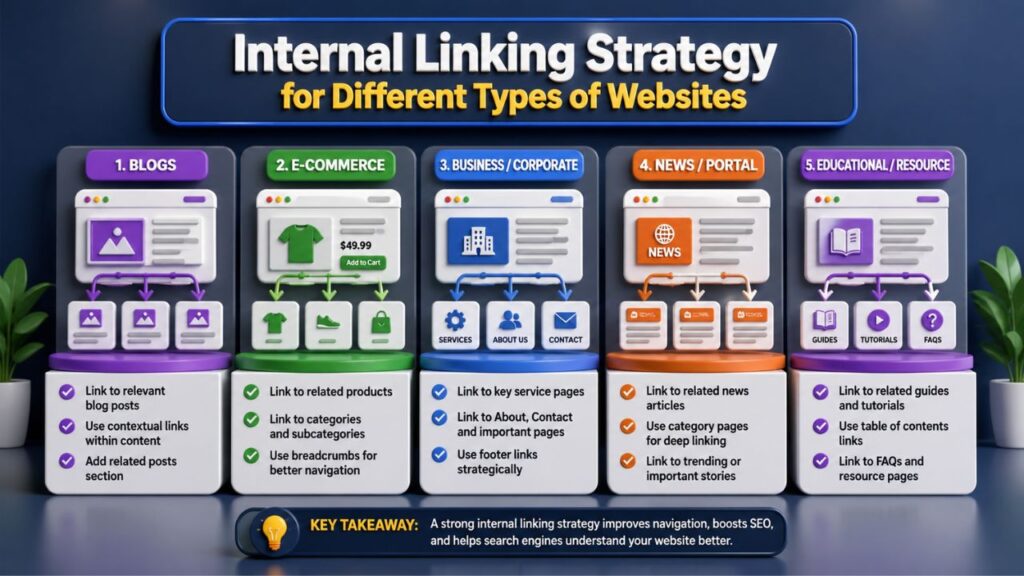 Internal Linking Strategy for Different Types of Websites